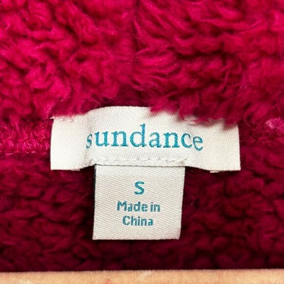 Sundance Sasha Fleece Oversized Pullover Teddy Sweater Small Magenta - Picture 2 of 7